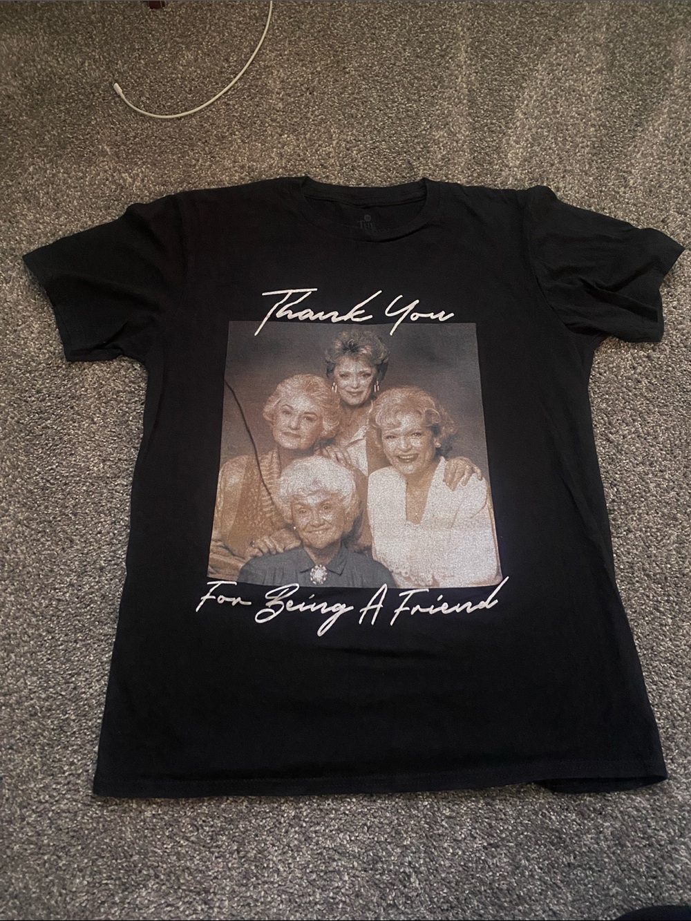 Thank You Graphic Tee - Black